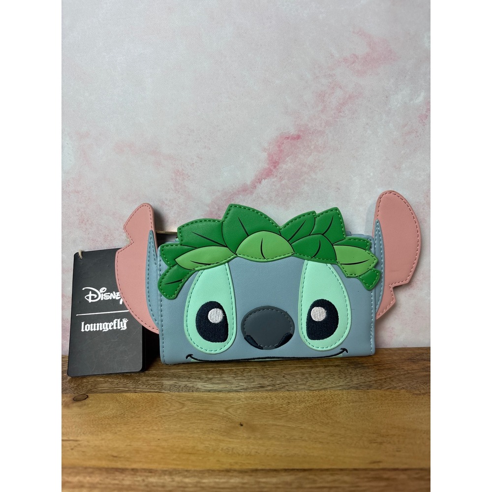 Disney Loungefly Stitch Luau Biofold Wallet NWT